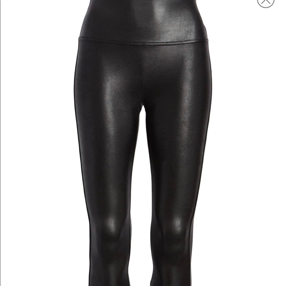 Spanx faux leather black leggings